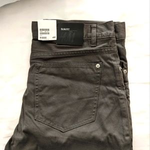 H&M mens slim fit jeans sz 32 w x 31 1/4" L - Dark Gray - NWT